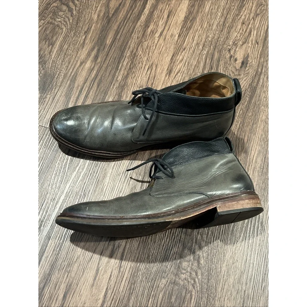 Cole Haan C23862 Mens Gray Burnished Leather Chukka Ankle Boots Size 11 M